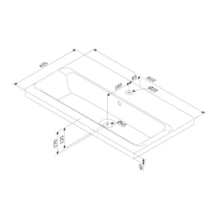 Раковина встраиваемая Am.Pm Gem M90WCC0802WG 81 см белый